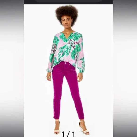 Brand new with tags Lilly Pulitzer velvet skinny pants - Picture 6 of 6